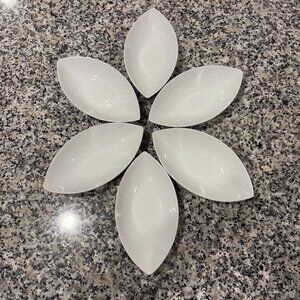 Maison Blanc Set of 6 Appetizer Serving Bowls Oval 8"